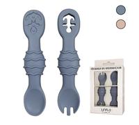 Cuchara Bebé Aprendizaje - Set de Precucharas BLW y Cubiertos Silicona Antideslizantes - Ideal para Alimentación Complementaria y Baby Led Weaning - Cucharas Bebé 6 Meses - Seguras y Ergonómicas