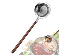 Cuchara Colador,Escobilla de filtro con mango largo | Acero inoxidable para freír para hornear Fondue | Ravioli Fideos y mesa