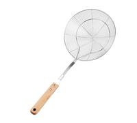Cuchara coladora de madera de mango largo para cocinar y freír, herramienta de cocina multifuncional, cucharón para freír