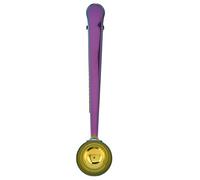 Cuchara con Clip para café de acero inoxidable, cuchara medidora multifuncional para leche en polvo, práctica y duradera para el hogar (Vistosa)