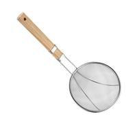 Cuchara Con Filtro De : Colador De Malla Fina De Acero Inoxidable, Espumadera De Cocina Con Mango De Madera, Cucharón Separador De Grasa Para Eliminar Residuos De Salsa De Espuma Con Diseño Colg