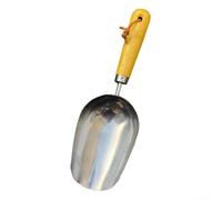 Cuchara de acero inoxidable diseñada para compostaje de macetas de precisión y aireación del suelo con agarre resistente de madera de fresno (2)