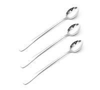 Cuchara de acero largo de 3 piezas de acero inoxidable para la cocina (punta puntiaguda: 5,4 x 4,4 x 2,6 cm / 2,1 x 1,7 x 1)