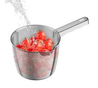 Cuchara de agua con mango largo resistente, adorable, jarra de baño portátil para baño, cocina, lavado de frutas, verduras y prácticas tareas diarias de baño