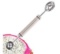 Cuchara de Agua - Doble Cuchara Parisina de Acero Inoxidable para Sandía | Para Helado Sorbete Postre y Cocina - Servicio Pitaya Kiwi Tomates Mantequilla Pera