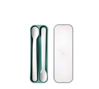 Mepal - Juego de 2 cucharas para bebé - Deep turquoise - Cuchara para bebé - Cuchara larga para comida - Cuchara hervial - Apto para lavavajillas