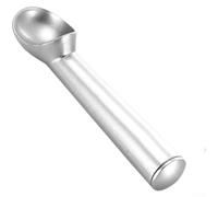 Cuchara de aluminio de borde liso diseñada para un manejo seguro mientras forma bolas de helado uniformes y prepara postres fríos (plata)