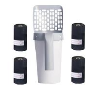 Cuchara de arena para gatos, cuchara de arena para gatos, cuchara para excrementos, cuchara para excrementos de gatitos con bolsa de basura, la arena para gatos se desliza fácilmente y garantiza una