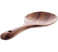 Cuchara de arroz de madera natural, antiadherente, pala de arroz, cuchara de arroz, espátula de arroz para ensaladas de arroz y patata, utensilios de servir de 7 pulgadas para cocina y comedor,