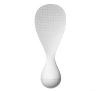 Cuchara de arroz de plástico diseñada para resistencia al calor y funcionalidad autónoma en tareas diarias de cocción (blanco)