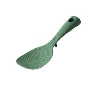 Cuchara de arroz de silicona resistente al calor con soporte, cuchara de cocina antiadherente, cucharón de silicona con base de soporte