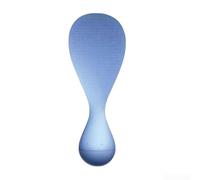 Cuchara de arroz en vaso con mango vertical para evitar que se vuelque, construcción de polipropileno, adecuada para cocinar y servir arroz (azul)