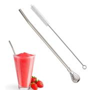 Cuchara de barro - Paja de acero inoxidable multifuncional | Cuchara para beber Bombilla filtrada | Suministros de barra Herramientas de cocina y gadgets para café, sopa de té suelta