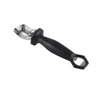 Cuchara de bolas de helado autofusible de acero inoxidable y acero inoxidable, lo que la hace accesible para todos (color negro)