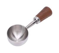 Cuchara de café, cuchara medidora de café vintage, cuchara medidora de café expreso con mango de madera para recoger y servir (15ML Plata)