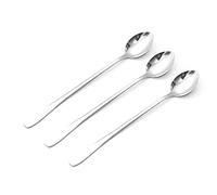 Cuchara de Café de 3 Uds, Cuchara de Helado de Mango Largo de Acero Inoxidable de 7,7 Pulgadas para Accesorios de Barra de Café para el Hogar(cabeza puntiaguda)