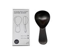 Cuchara de café de acero inoxidable cepillado, capacidad de 2 cucharadas, cabe dentro de recipientes Airscape (negro cepillado)