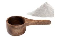 Cuchara de café de madera - 42 ml de medición de medición, cuchara de proteína en polvo, flujo de harina de azúcar, herramienta de barras de frijoles, herramienta de cocina en casa | Garantiza la