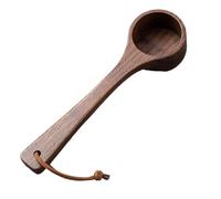 Cuchara de café de madera - Cuchara de grano de nogal negro, cuchara medidora para especias, cucharas medidoras para cucharar, servir y porciones de café | Utensilio de cocina con mango largo y corto