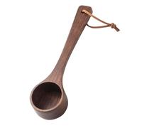 Cuchara De Café De Madera - Cuchara De Medición Natural Marrón De Mango Largo, Contenedor De Utensilios De Cocina Y Respetuoso Con el Medio Ambiente, Herramienta Profesional Para Porciones De