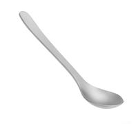 Cuchara de café de titanio puro ultraligera de 10 g, resistente a la corrosión, para camping, senderismo, picnic, vajilla al aire libre, gris, 4.6 pulgadas (estilo A)