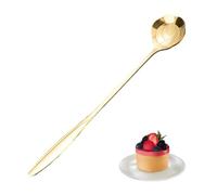 Cuchara de café - Mezcla de café con cuchara dorada | Accesorio de mezcla de molienda fina para miel, ensalada, bebidas, postres y té, cuchara dorada de acero inoxidable, juego de accesorios de cocina