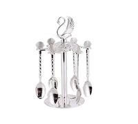 Cuchara de café para postre, material de aleación de zinc, estilo europeo, dorado y plateado, dos colores, vajilla para el hogar a elegir