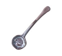 Cuchara de cerámica de inspiración Retro con punta inclinada y acabados lisos, cuchara de cerámica de para cocina, diseño único