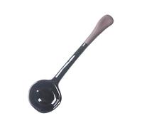 Cuchara de cerámica de inspiración Retro con punta inclinada y acabados lisos, cuchara de cerámica de para cocina, diseño único
