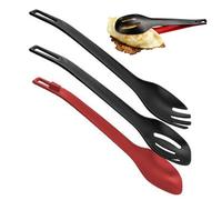 Cuchara de cocina, cubiertos para servir con tenedor, cuchara multifunción separable, para uso en hogares, restaurantes, al aire libre, picnics, camping, dormitorios y en casa