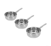 Cuchara de cocina de acero inoxidable con agarre cómodo para cocinas, restaurantes y cantinas, larga duración y (18 cm)