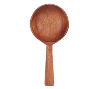 Cuchara de cocina de madera, cuchara de servir de madera con mango largo, borde liso exquisitamente pulido para sopa, gachas y avena; cuchara de madera multiusos para el hogar y…