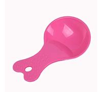 Cuchara de comida para mascotas, 1 unids cuchara de plástico reutilizable para mascotas pequeña pala para perros pala de arena para gatos, 10 x 7,5 cm (rosa) práctica Du