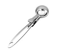 Cuchara de - Cuenco de acero inoxidable, capacidad profunda, mango antideslizante, peso equilibrado, mecanismo de liberación, control de porciones, herramienta de servir, hogar, cocina, postres