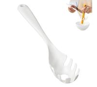 Cuchara de espagueti, cuchara de espagueti mejorada con dientes, tenedor de fideos de cocina, resistente al calor, herramienta de cuchara con mango largo para el hogar, cafetería, restaurante