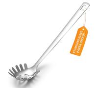 Cuchara de espagueti, servidor de pasta ReaNea, cuchara de pasta de acero inoxidable con dientes, tenedor de pasta de metal, utensilios de cocina con tenedor de fideo