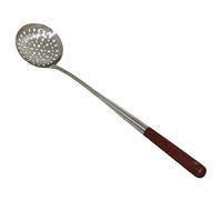 Cuchara de Espuma Espumadera Larga y Estable de 50 cm de Largo, Diámetro de 11,5 cm, con Mango de Madera