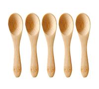 Cuchara de helado, 5 unidades, cuchara de helado, mini cuchara de yogur de madera fácil de limpiar, resistente al desgaste, para cocina, cuchara de miel, cuchara de postre