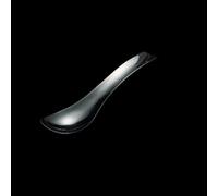 Cuchara de helado de acero inoxidable 304 resistente con mango plano para postre, café, té, 12,4 cm, color plateado (negro)