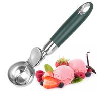 Cuchara de helado de acero inoxidable con disparador y mango cómodo para bolas de helado, hornear, cortador de melones, bolas, cucharas de bolas de hielo, para cocinas, panaderías, dulces