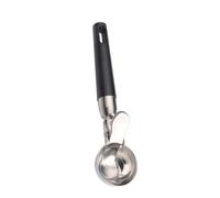 Cuchara de Helado de Acero Inoxidable, Negra, para Bolas de Postre | Corte Firme en Helado Duro, Limpieza Sencilla, Diseño Ergonómico, Útil para Melón y Albóndigas