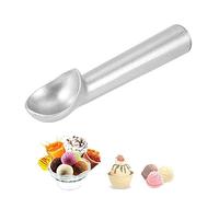 Cuchara de helado de acero inoxidable sólido, ergonómica, mini pala de metal para helado, masa de galletas y yogur congelado