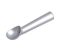 Cuchara de helado diseñada con material de alta resistencia para hacer que tu postre sea agradable y divertido (plata)