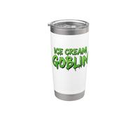 Cuchara de helado verde Goblin Funny Soft Serve Gelato Shop Scoop Vaso térmico de acero inoxidable de doble pared