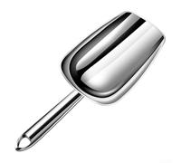 Cuchara de hielo de acero inoxidable con borde reforzado y pulido suave para una fácil limpieza y manejo seguro de hielo y alimentos secos (S)