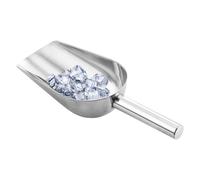 Cuchara de hielo de acero inoxidable, cuchara de alimentos resistente, cuchara de mano inoxidable para dulces y palomitas de maíz, cuchara de cocina para harina, granos de café, cubitos de hielo