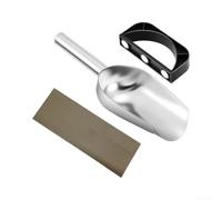 Cuchara de hielo magnética, cuchara de hielo de metal con mango de acero inoxidable, almacenamiento de montaje en pared para hielo de pellets para máquina de hielo GE Opal 2.0