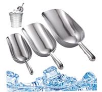 Cuchara de Hielo para Congelador 3 Piezas Cuchara para Cubitos de Hielo 6 12 24 Oz Comida para Mascotas Aleación de Aluminio Cocina para Bar Fiesta Boda - para Congelador Comida para Mascotas