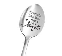Cuchara de la amistad divertida grabada en acero inoxidable para hombres y mujeres. Regalo para tu mejor amigo. Amigos como t hacen la vida m s