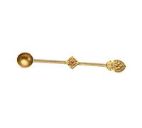 Cuchara de latón antiguo para decoración sagrada, herramienta ceremonial vintage hecha a mano, 6.02 pulgadas